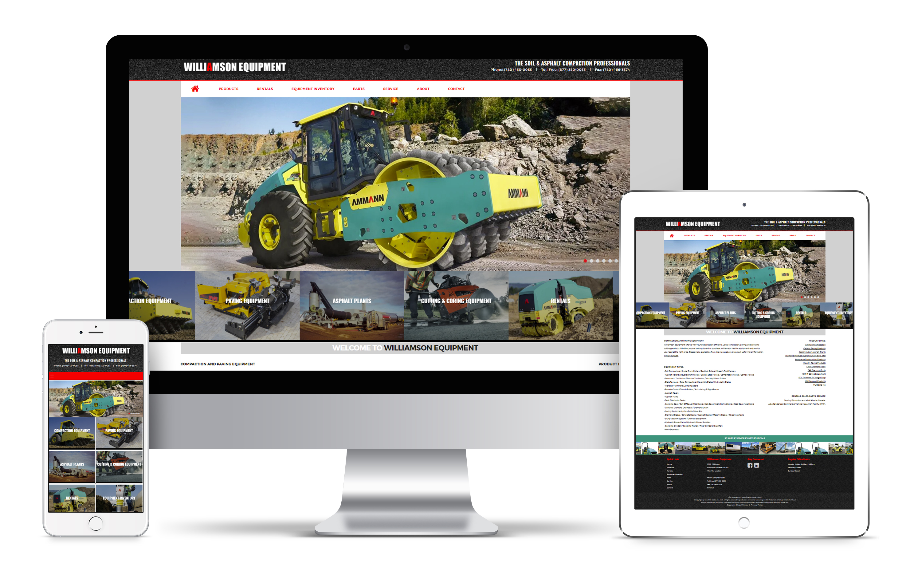 Williamson Equipment Web Design Work